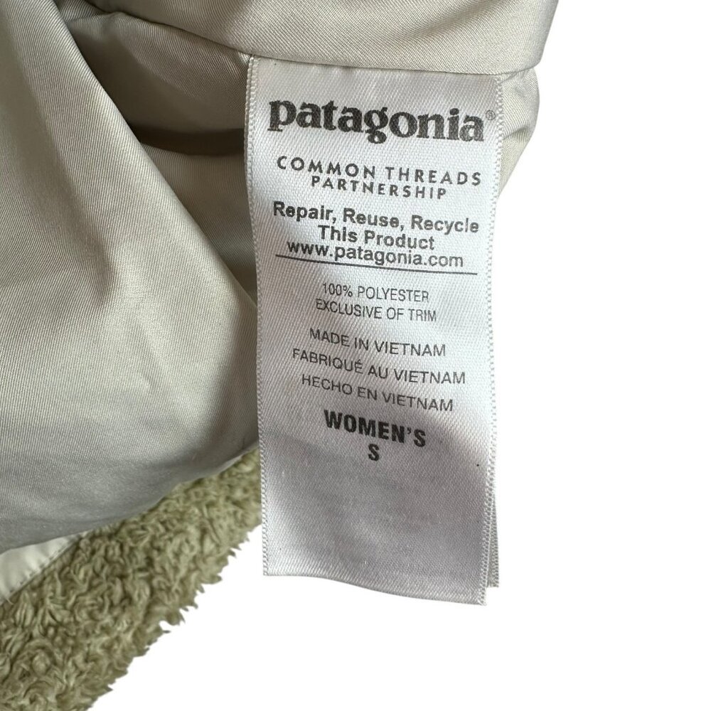 Patagonia Tan Sherpa Fleece Zip Vest Outdoor Casual Layering Women’s Small (S) - Picture 5 of 5